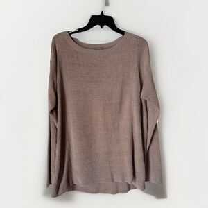 Barefoot Dreams CozyChic Ultra Lite Beige Pullover Sweater Sz XL